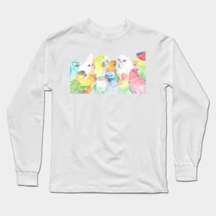 Special 2022 - parrots watercolor portrait Long Sleeve T-Shirt